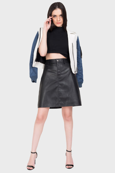 Justanned Ella Leather Skirt