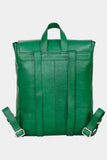 Justanned Womens Green Leather Backpack