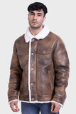 Justanned Faux Fur Jean Leather Jacket