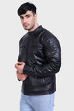 Justanned Inky Black Leather Jacket