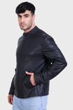 Justanned Rock Black Leather Jacket