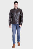 Justanned Merlot Quilted Leather Jacket