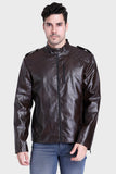 Justanned Merlot Quilted Leather Jacket
