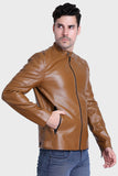 Justanned Rusting Brown Leather Jacket