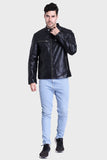 Justanned Double Zip Leather Jacket
