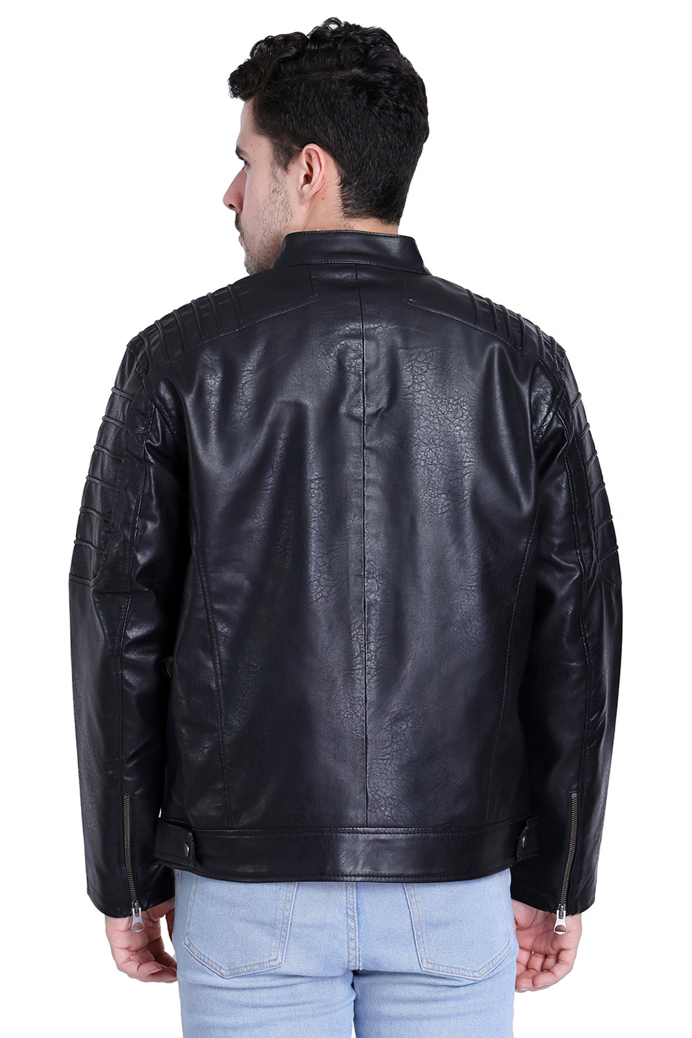 Justanned Grease Black Leather Jacket