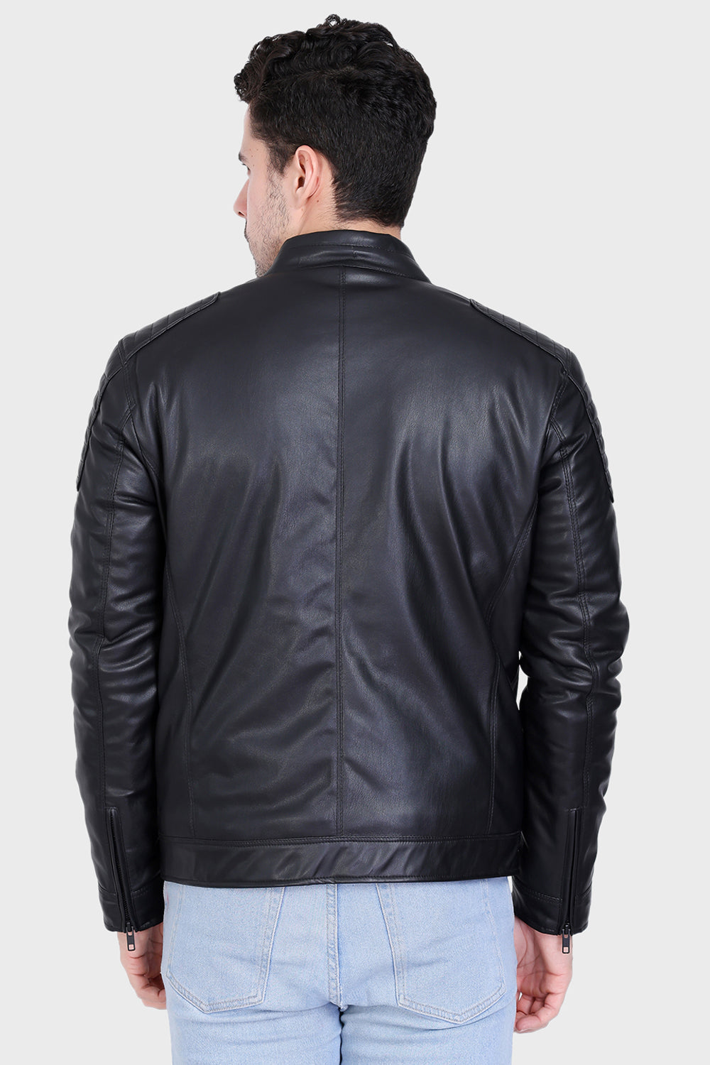 Justanned Rich Charcoal Leather Jacket