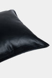 Justanned Zade Black Leather Cushion Cover