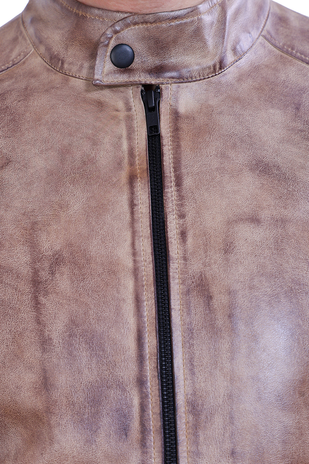 Justanned Stoneswash Leather Jacket