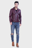 Justanned Bold Wine Leather Jacket