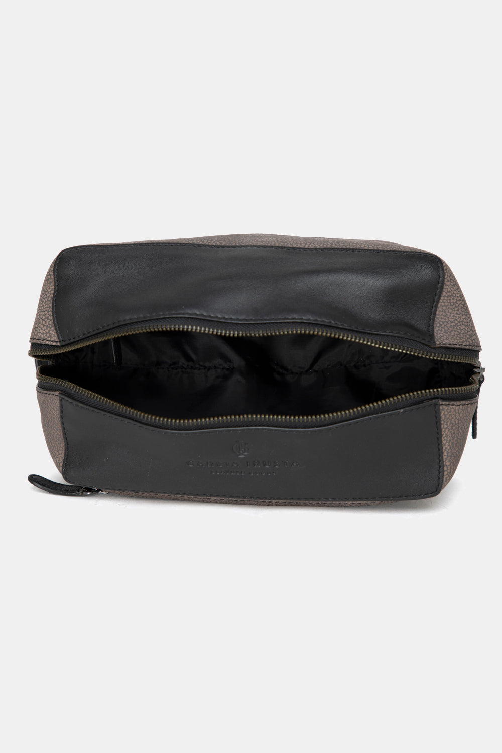 Justanned Black Textured Travel Pouch