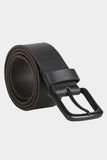 Justanned Plain Black Leather Belt