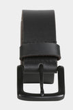 Justanned Plain Black Leather Belt
