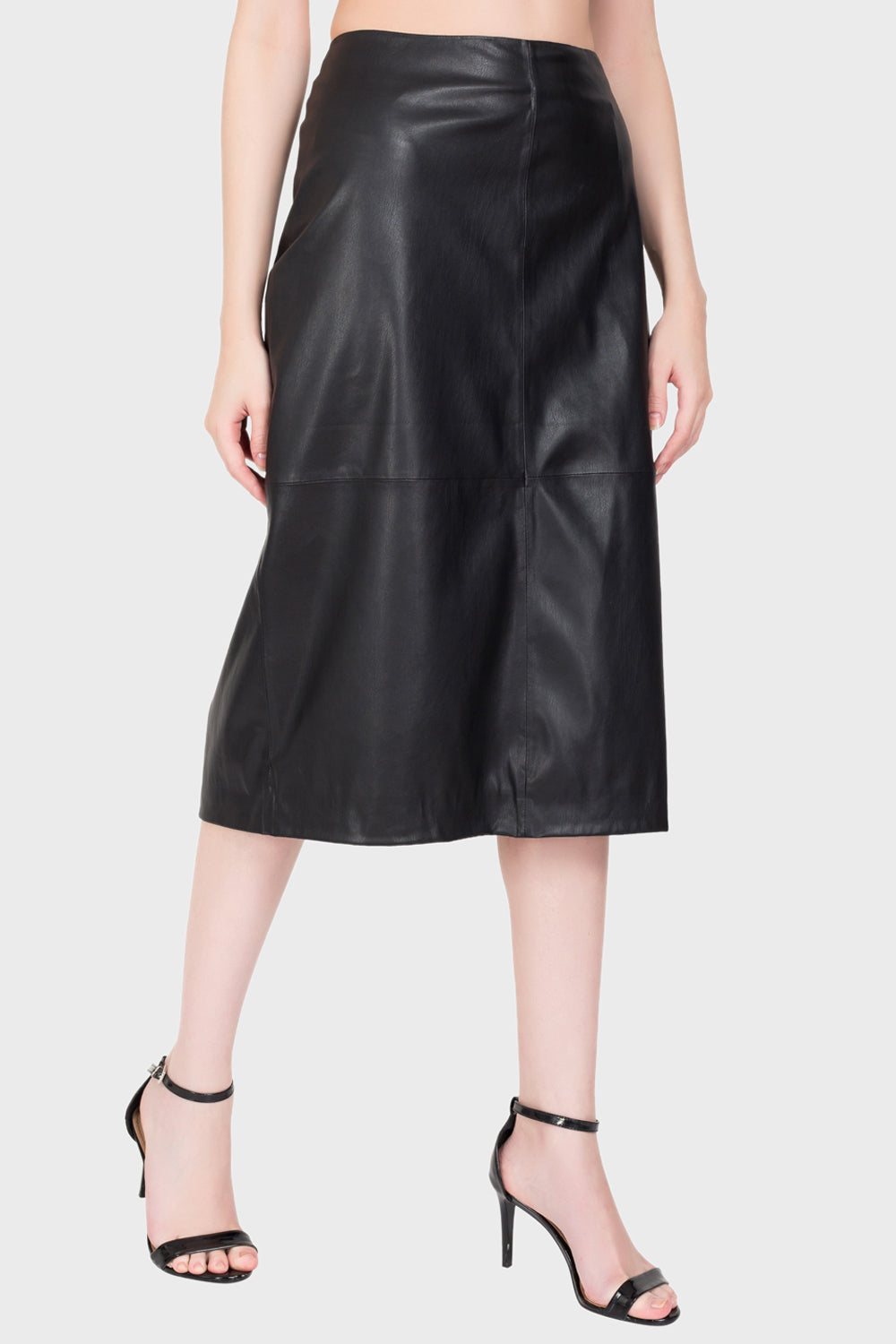 Black Faux Leather Mini Skirt | Orage