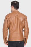 Justanned Bronze Zip Leather Jacket