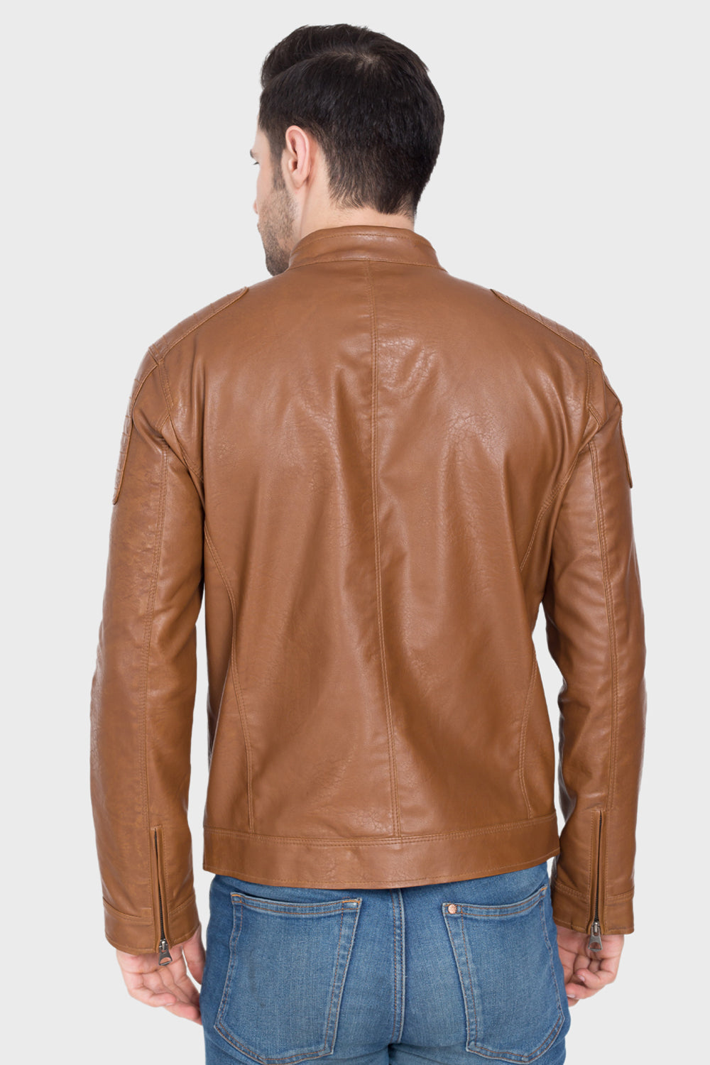 Justanned Apricot Leather Jacket