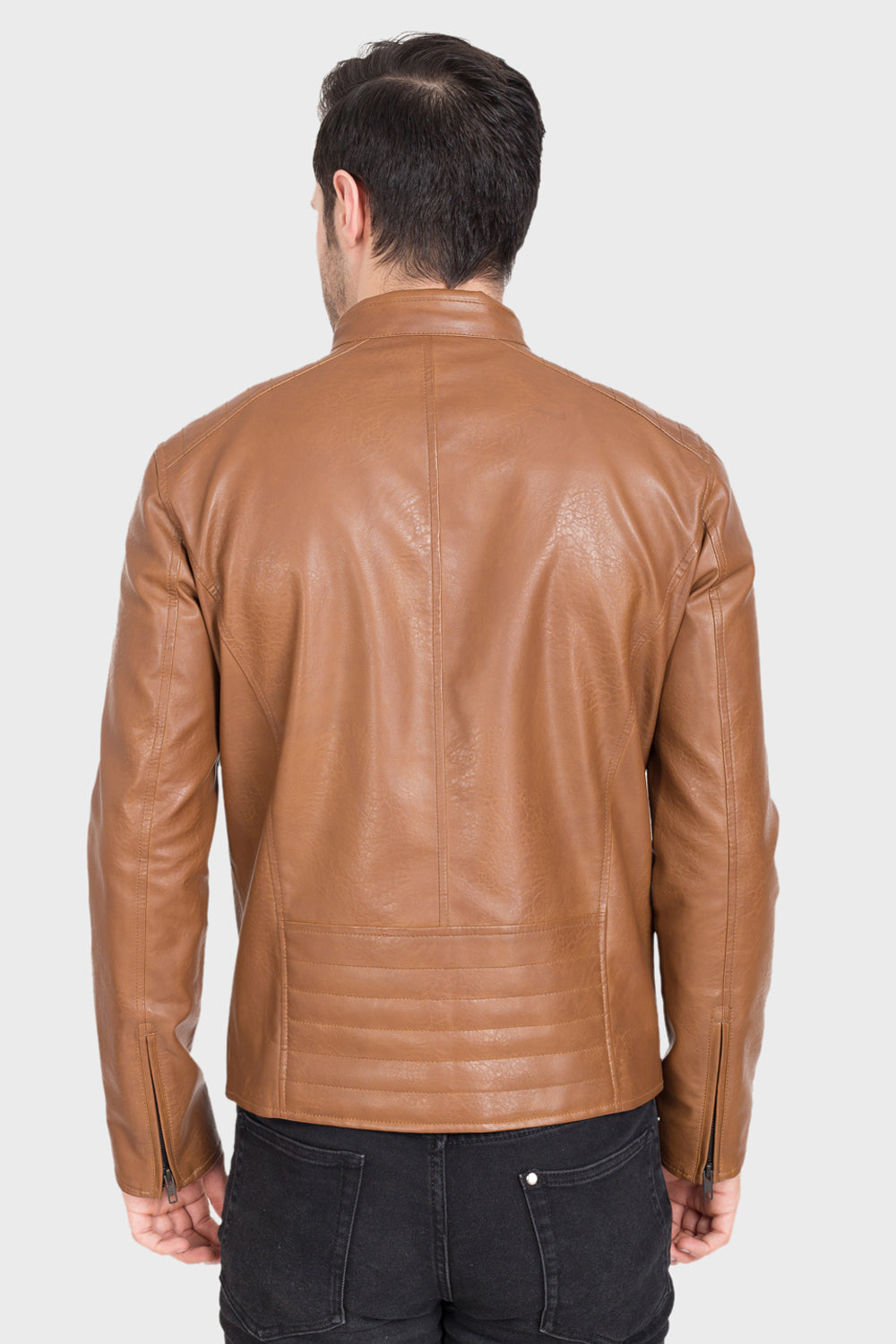 Justanned Ochre Brown Leather Jacket