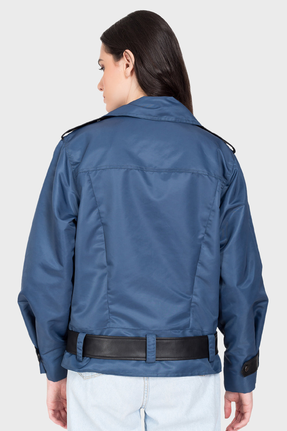 Justanned Oversized Cobalt Jacket