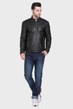 Justanned Black Quilted Leather Jacket