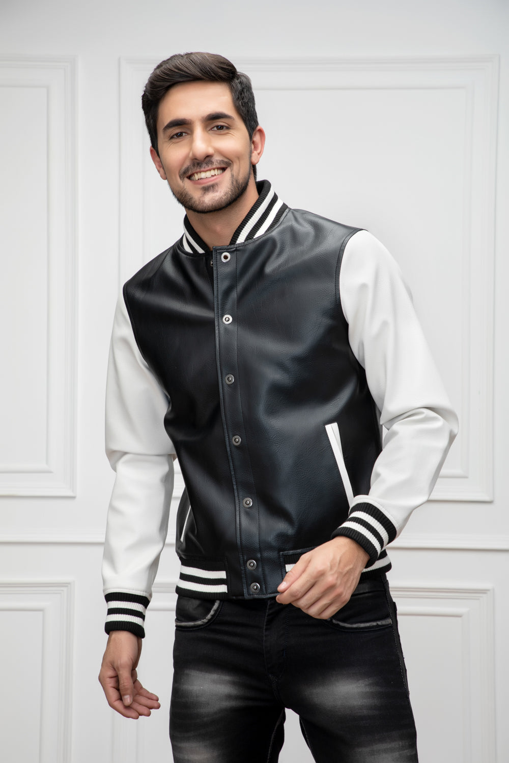 Justanned Monochrome Leather Jacket