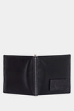 Justanned Money Clip Black Bi-Fold Leather Wallet