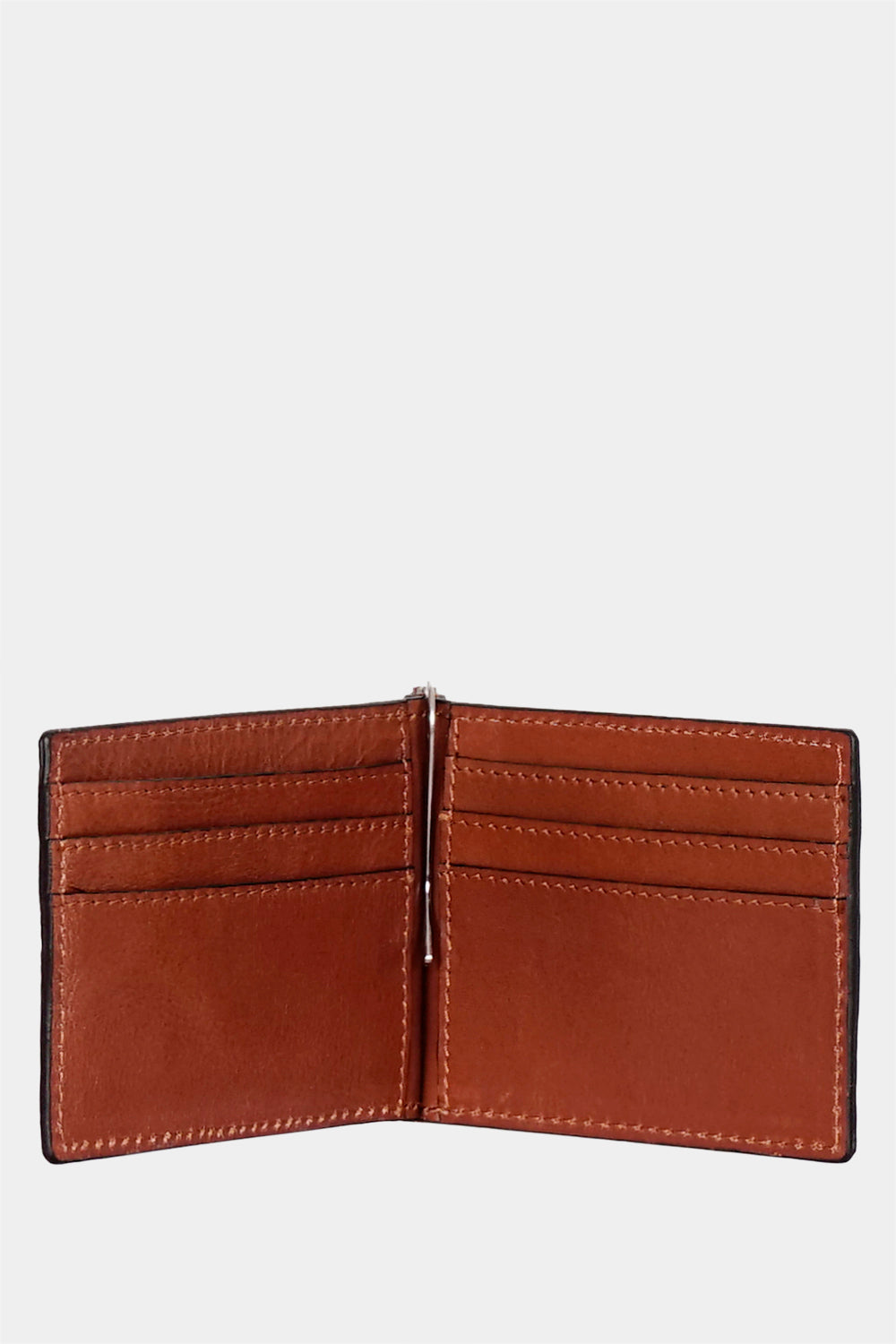 Justanned Money Clip Tan Bi-Fold Leather Wallet
