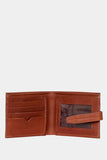 Justanned Men Tan Strap Closure Leather Wallet
