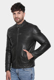 Justanned Classic Black Leather Jacket