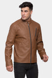 Cognac Tan Biker Leather Jacket