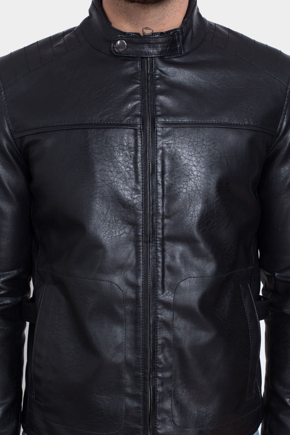 Justanned Raven Black Leather Jacket