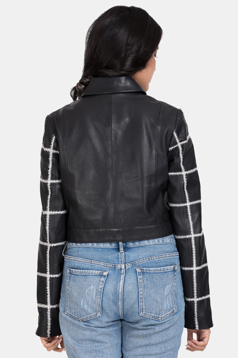Justanned Lace Leather Jacket