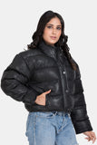 Justanned Over Sized Puffer Leather Jacket
