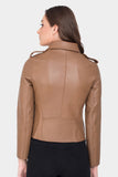 Justanned Pecan Brown Leather Jacket
