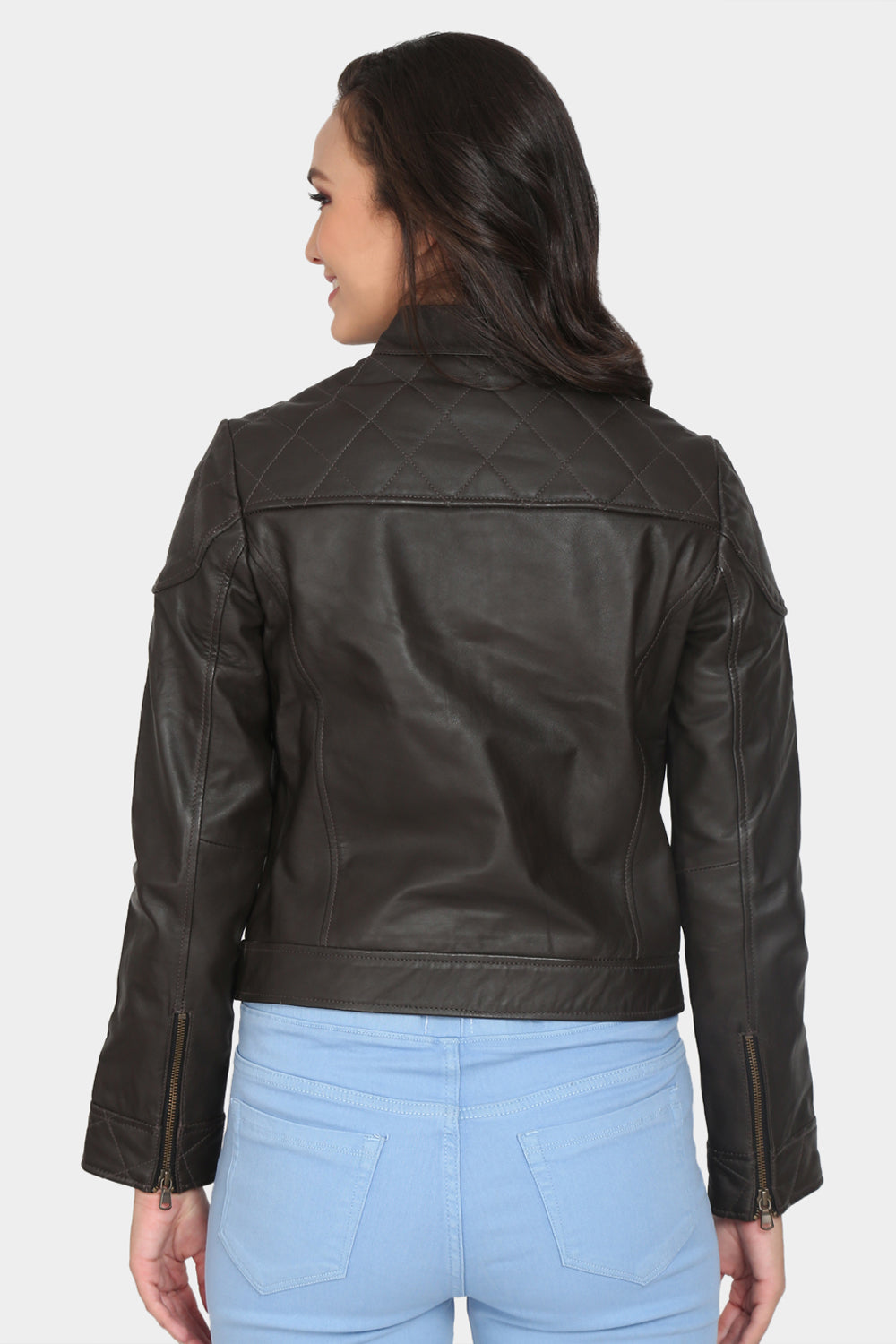 Justanned Umber Brown Leather Jacket
