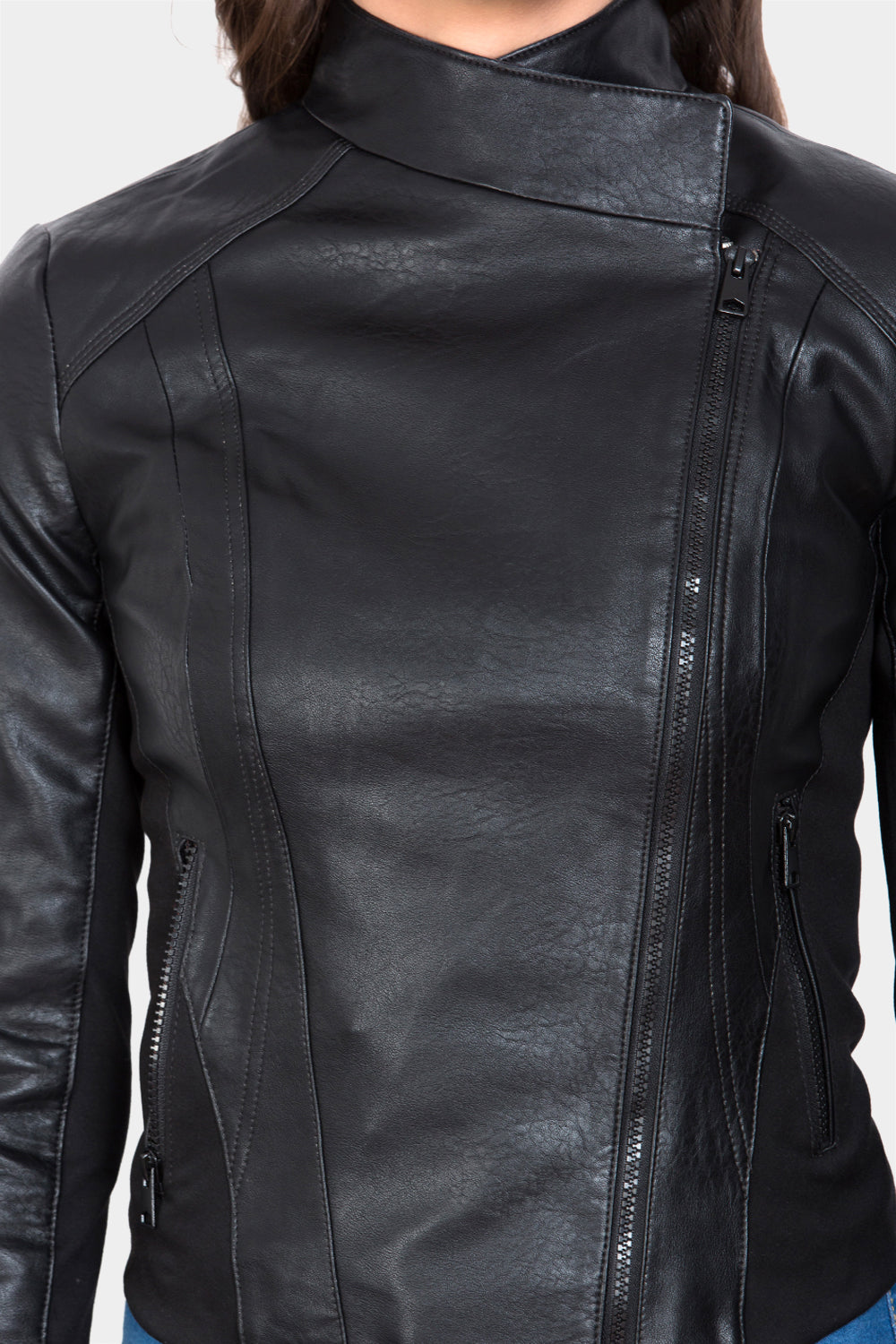 Justanned Carbon Women Leather Jacket