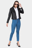 Justanned Carbon Women Leather Jacket