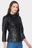 Justanned Raven Women Leather Jacket