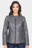 Justanned Lava Grey Leather Jacket