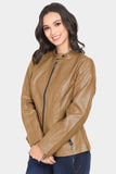 Justanned Almond Brown Leather Jacket
