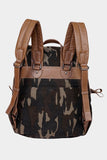Justanned Mens Military Print Backpack