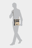 Justanned Unisex Beige Front Pocket Crossbody Bag