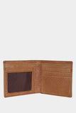 Horizontal Contrast Stitched Weave Detailed Mens Wallet