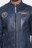 Justanned Azure Leather Jacket