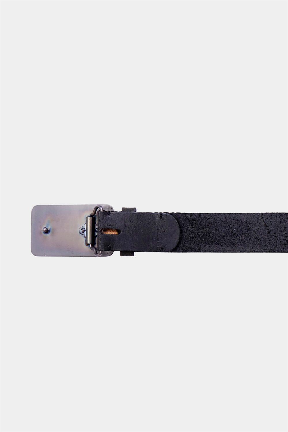 Justanned Solid Black Dots Men'S Leather Belt