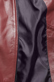 Justanned Burgundy Womens Leather Jacket