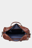 Justanned Designer Brown Grained Leather Holdall