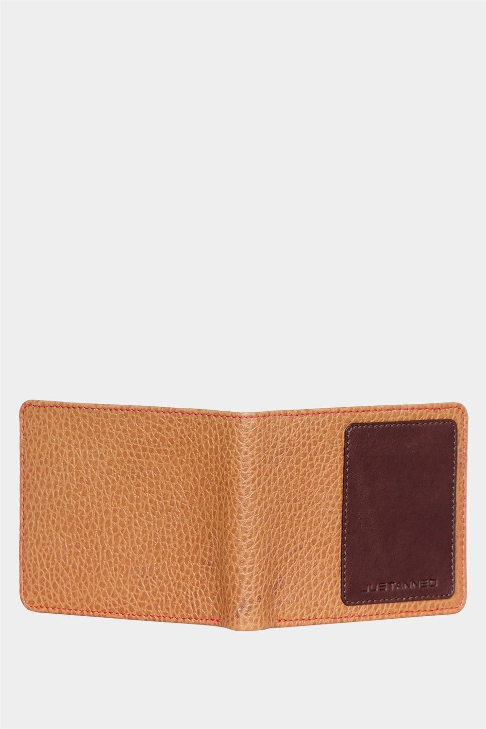 Justanned Tan Men Wallet With Brown Patch