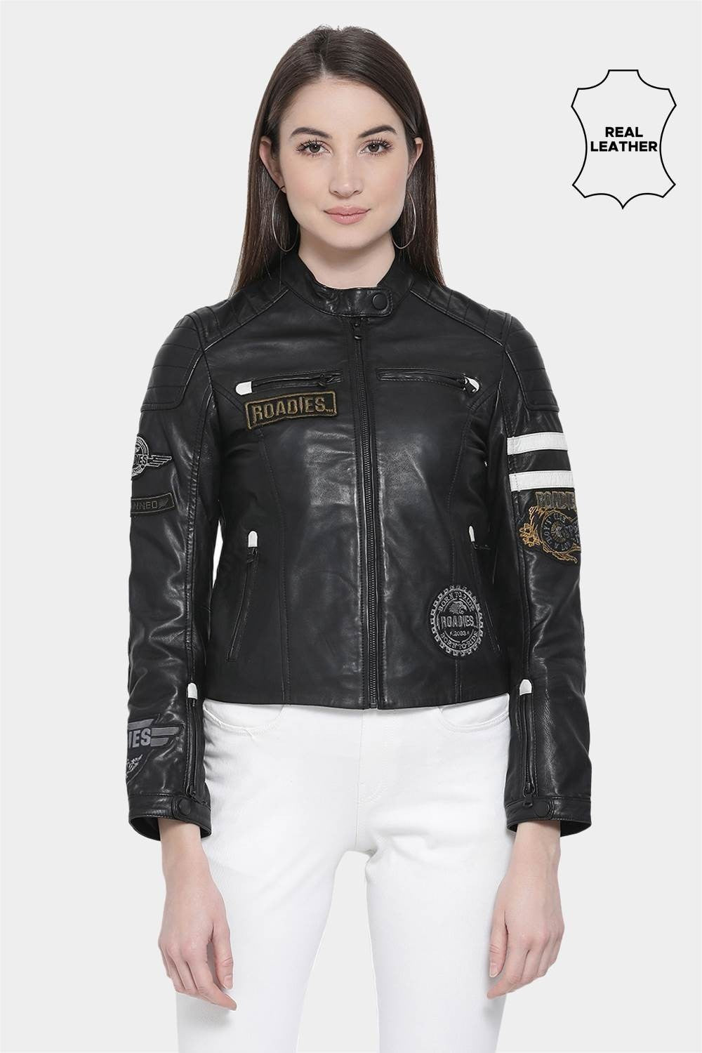 Justanned Sporty Sleeve Womens Leather Jacket